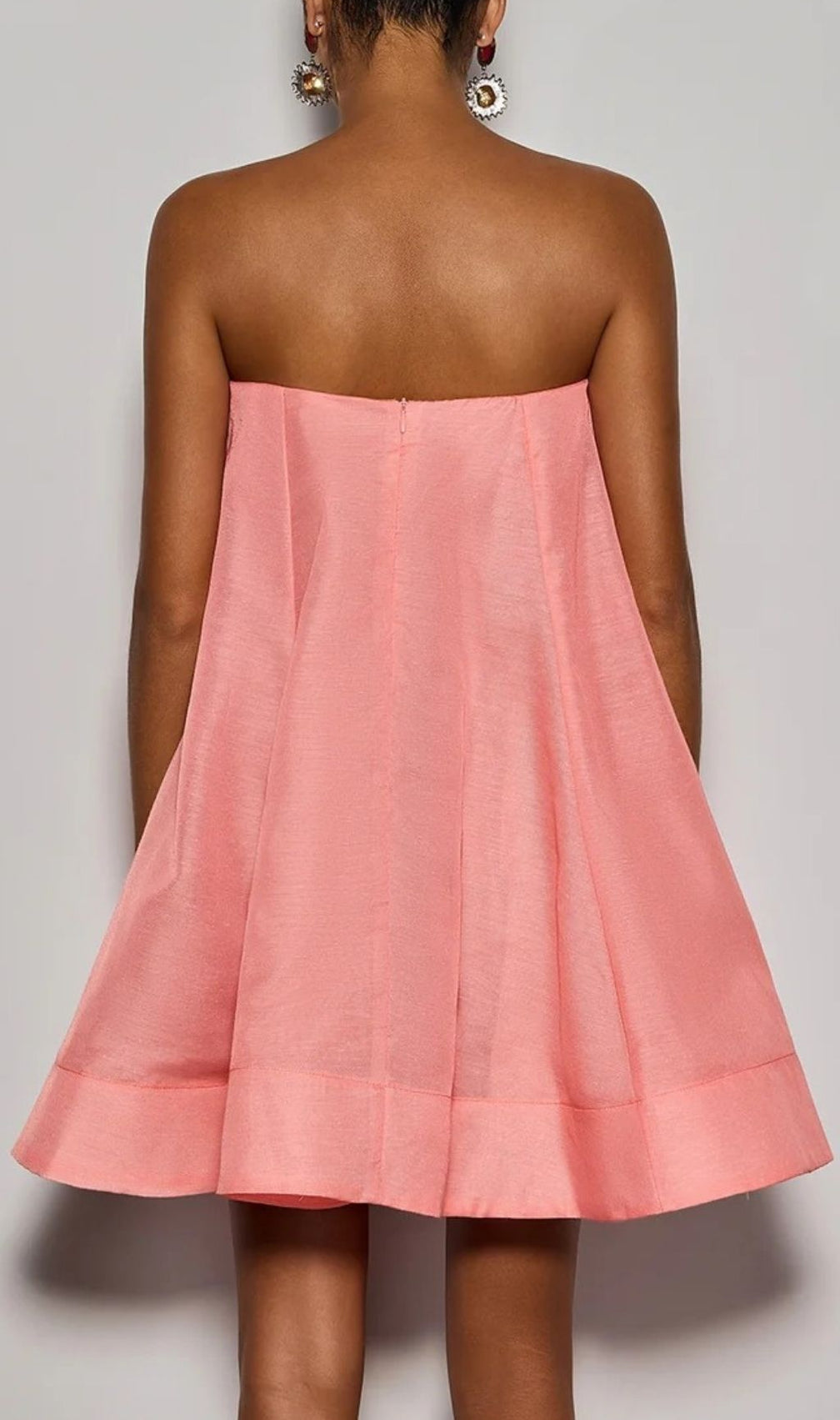 Gratho Coral Blossom Strapless Mini Dress | Summer Elegance