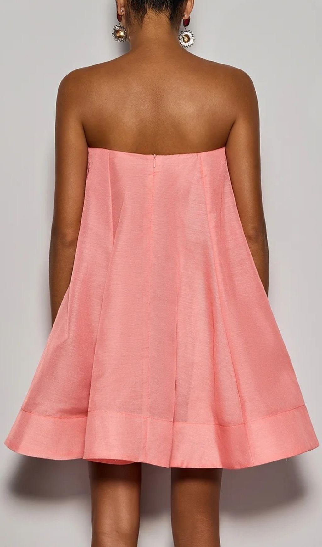 Gratho Coral Blossom Strapless Mini Dress | Summer Elegance