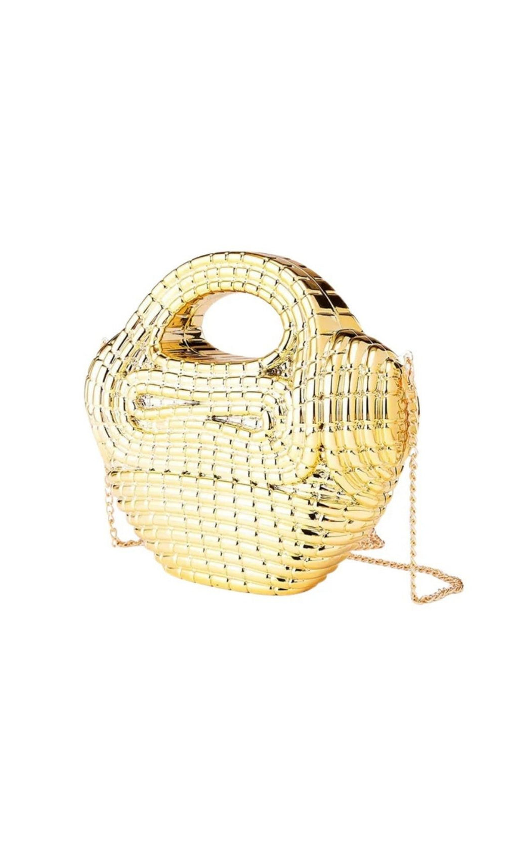 Raxelyn Gold Sculpted Grid Bag