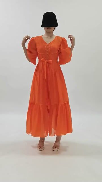 Fausto Puff Sleeve Maxi Dress