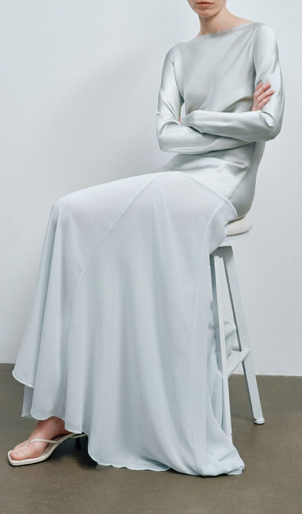 Khaza Long Sleeve Sheer Mesh Maxi Dress | Ethereal Gala & Formal Gown
