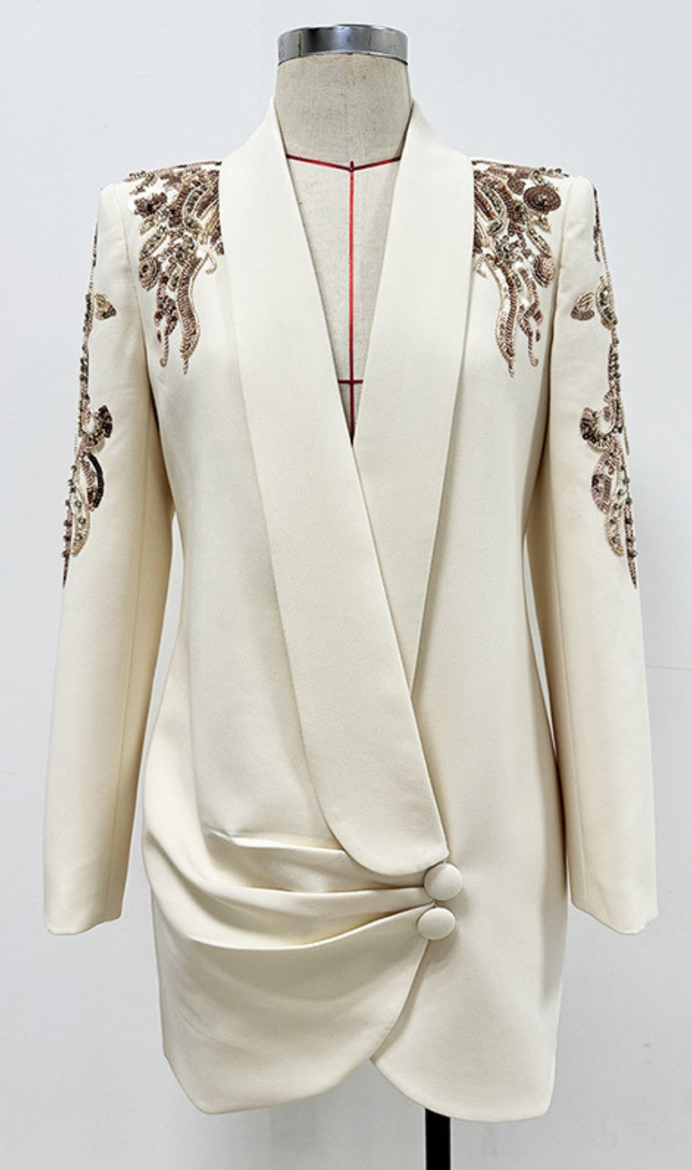 Camilo Sequin Ruched Blazer Dress