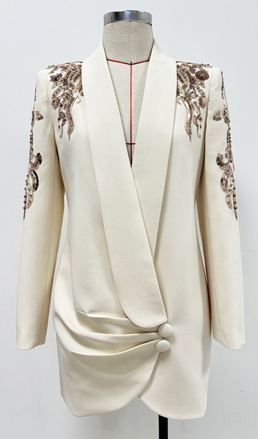 Camilo Sequin Ruched Blazer Dress