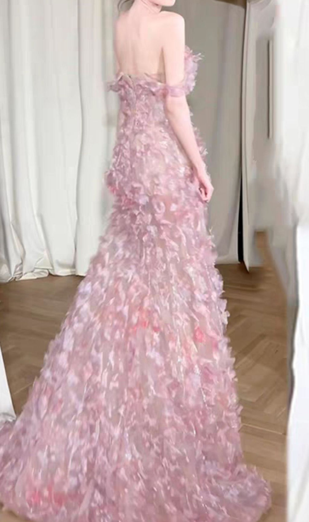 Hernán Pink Flower Maxi Dress