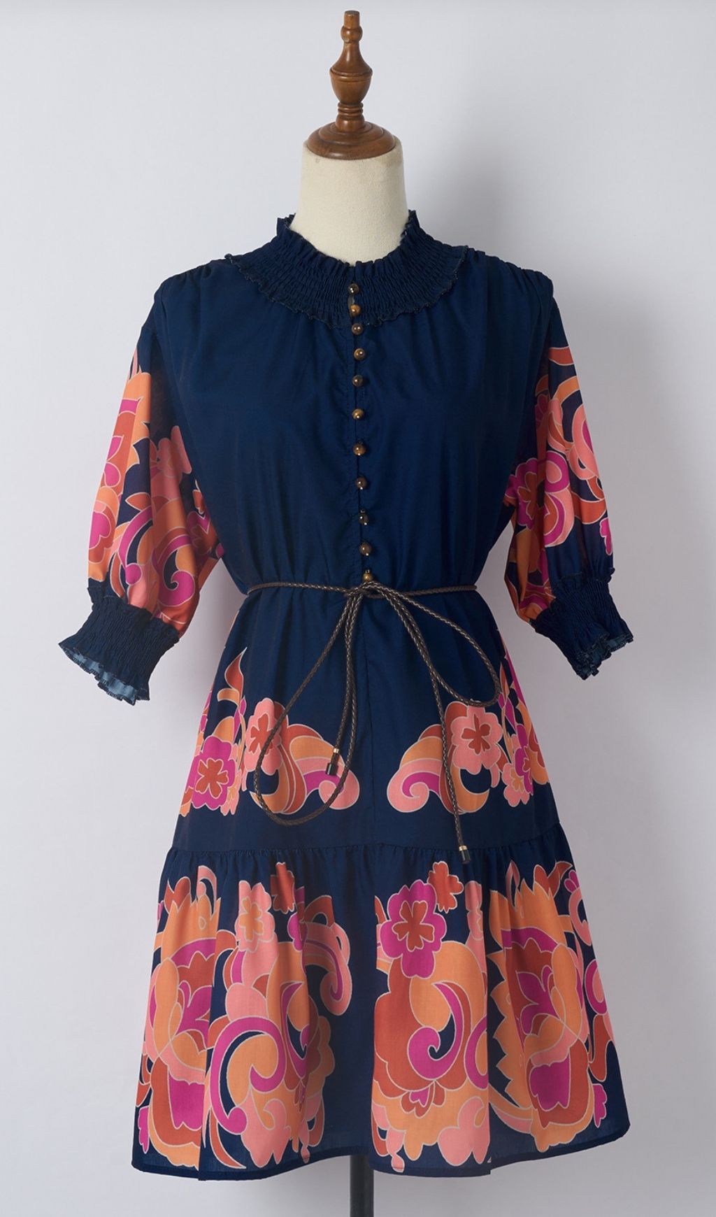 Kamdyn Vibrant Floral Print Mini Dress | Flirty Ruffle & Puff Sleeve