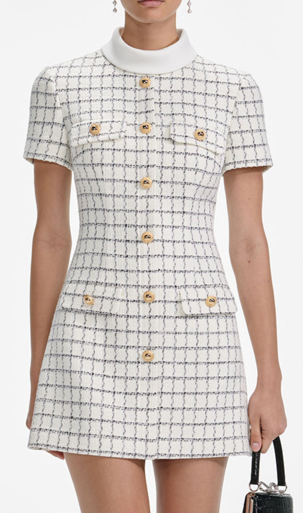 Grina Striped Button Mini Dress