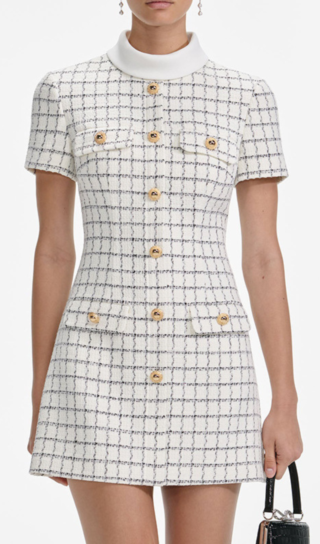 Grina Striped Button Mini Dress