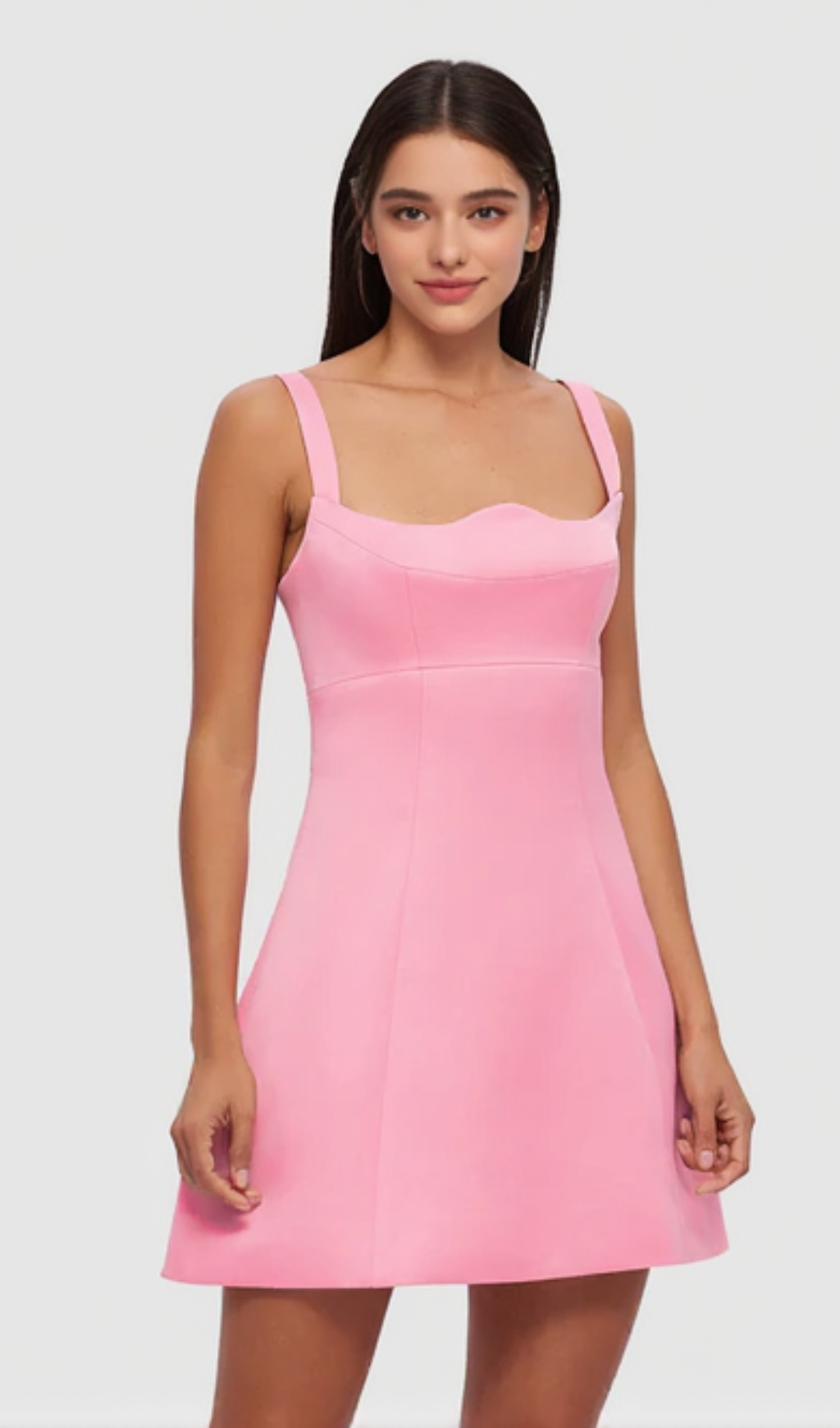 corset panel mini dress in pink