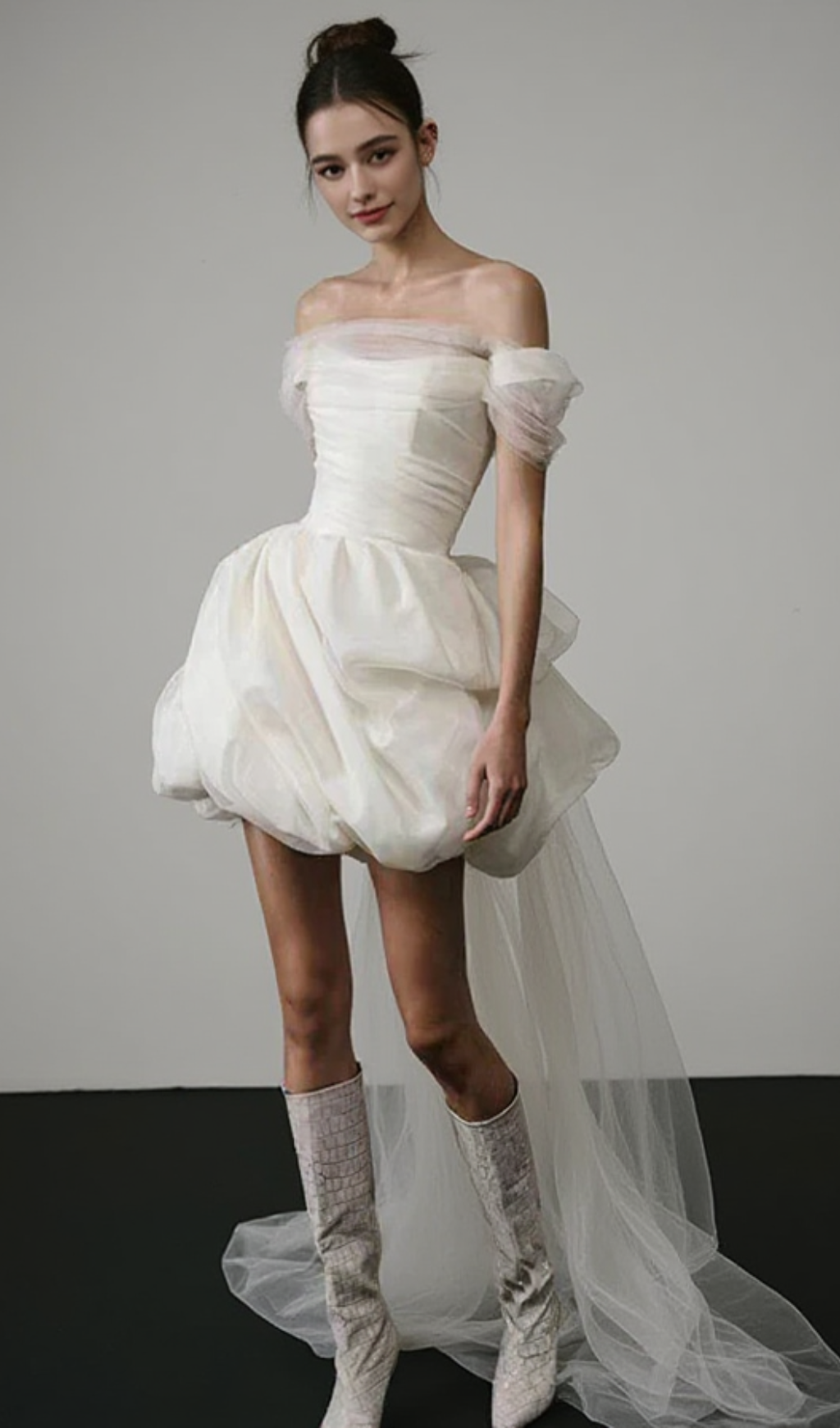 Keira strapless Mini Dress In White