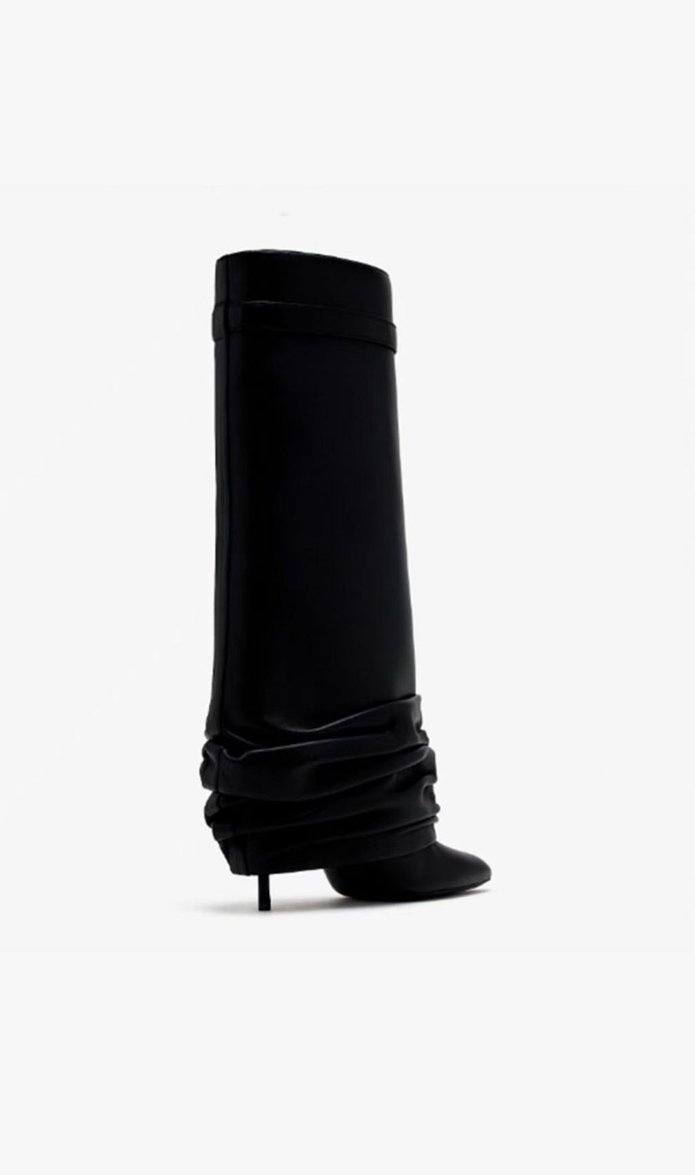 Kassidy Black Lock Slouchy Pointed-Toe Boots | Edgy Chic Statement