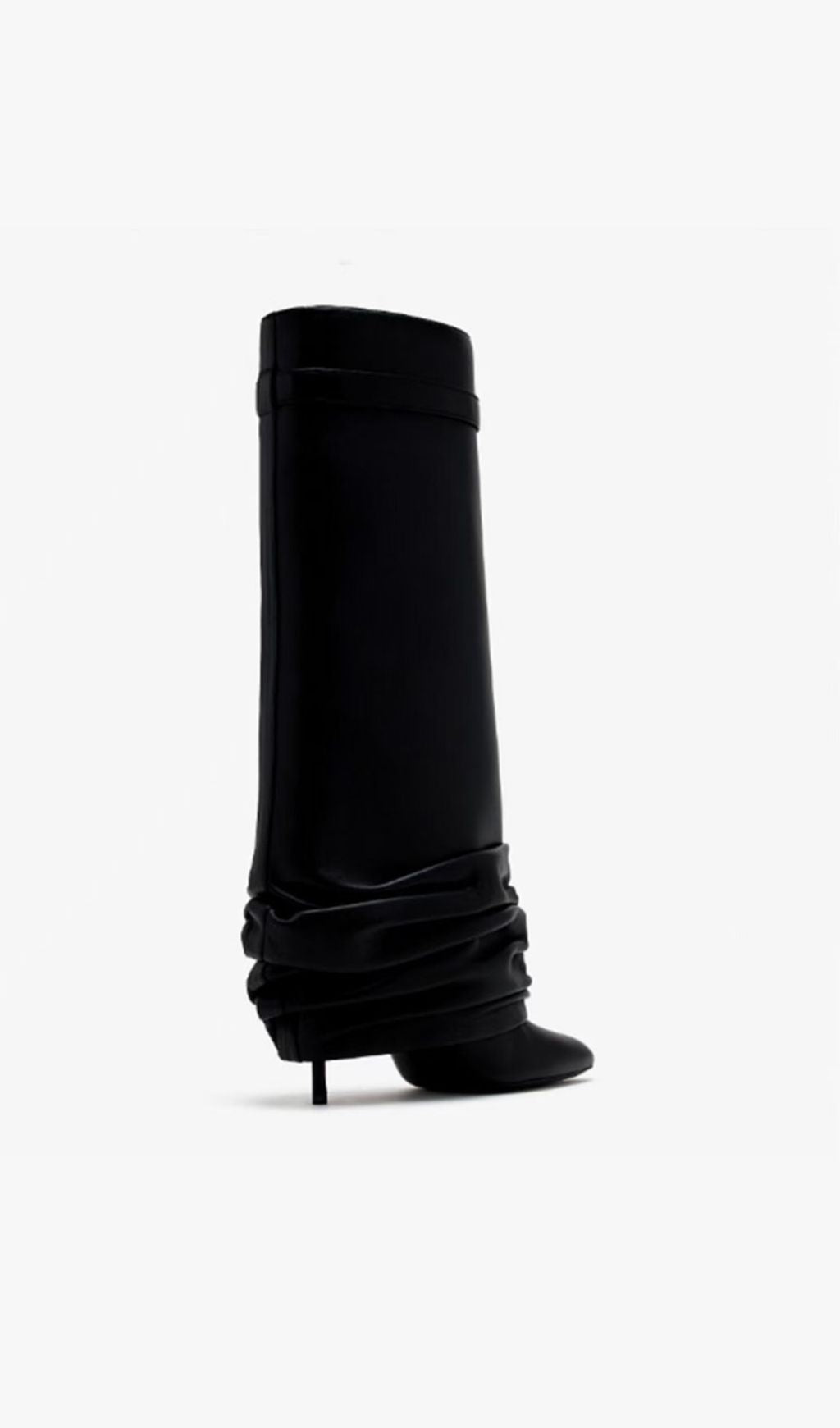 Kassidy Black Lock Slouchy Pointed-Toe Boots | Edgy Chic Statement