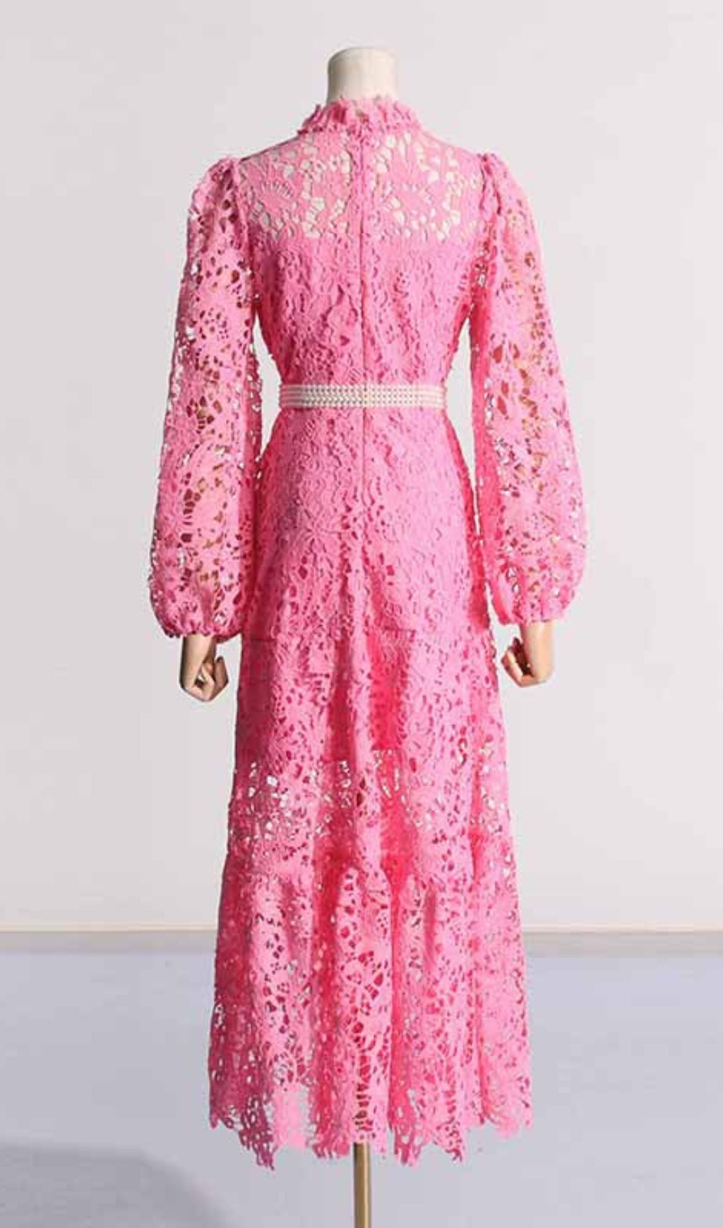 Tara Lace Embroidered Long Sleeve Midi Dress