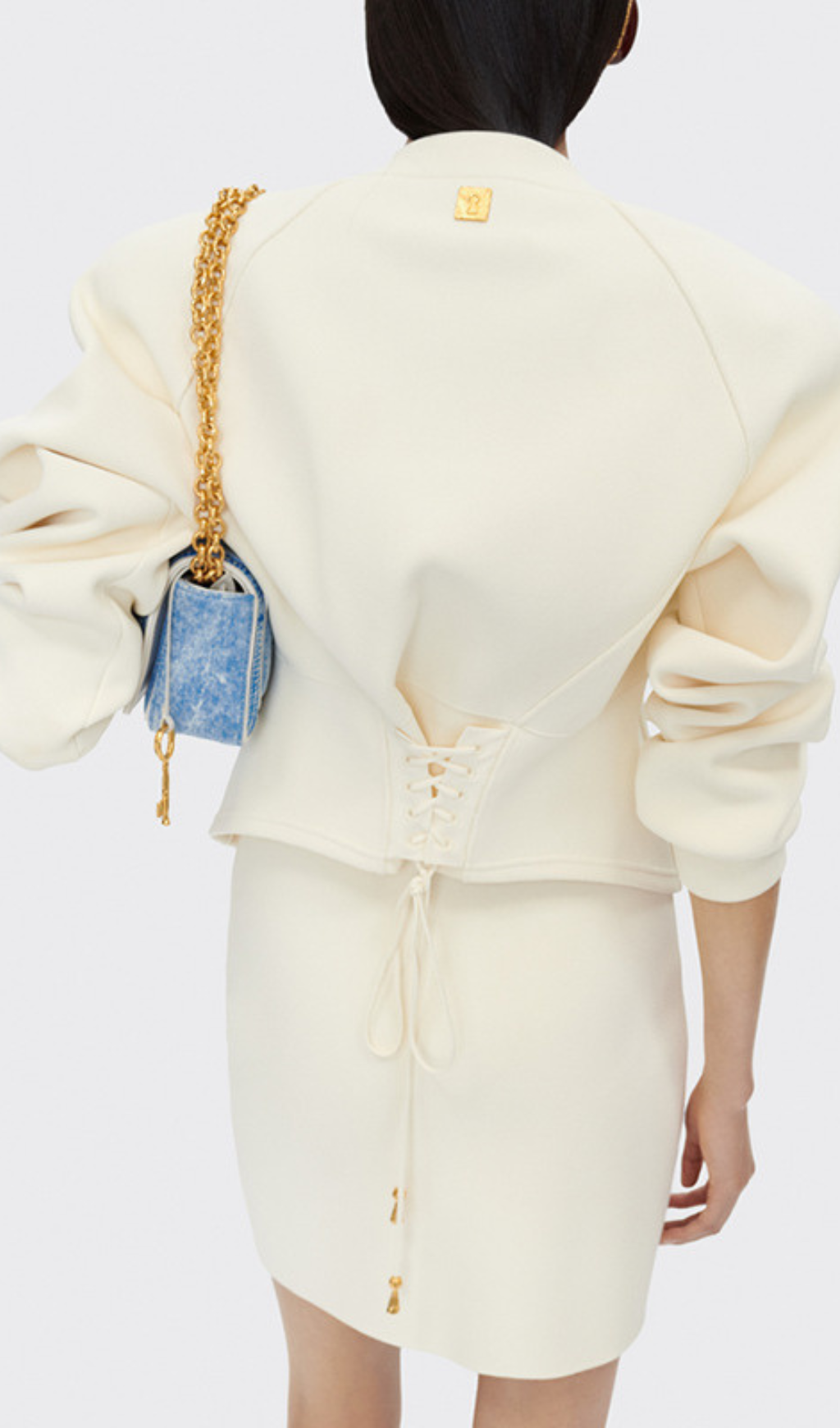 Girolamo Button Coat & Mini Skirt Set