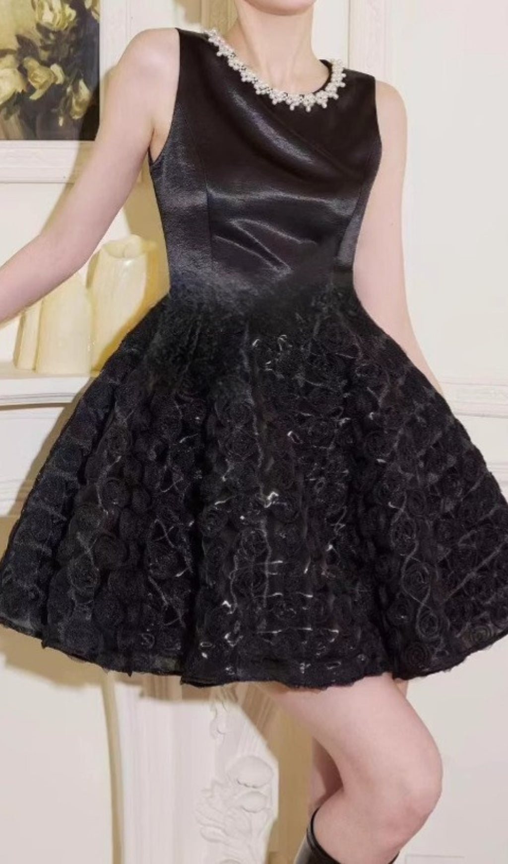 Darla Flower Sleeveless Mini Dress