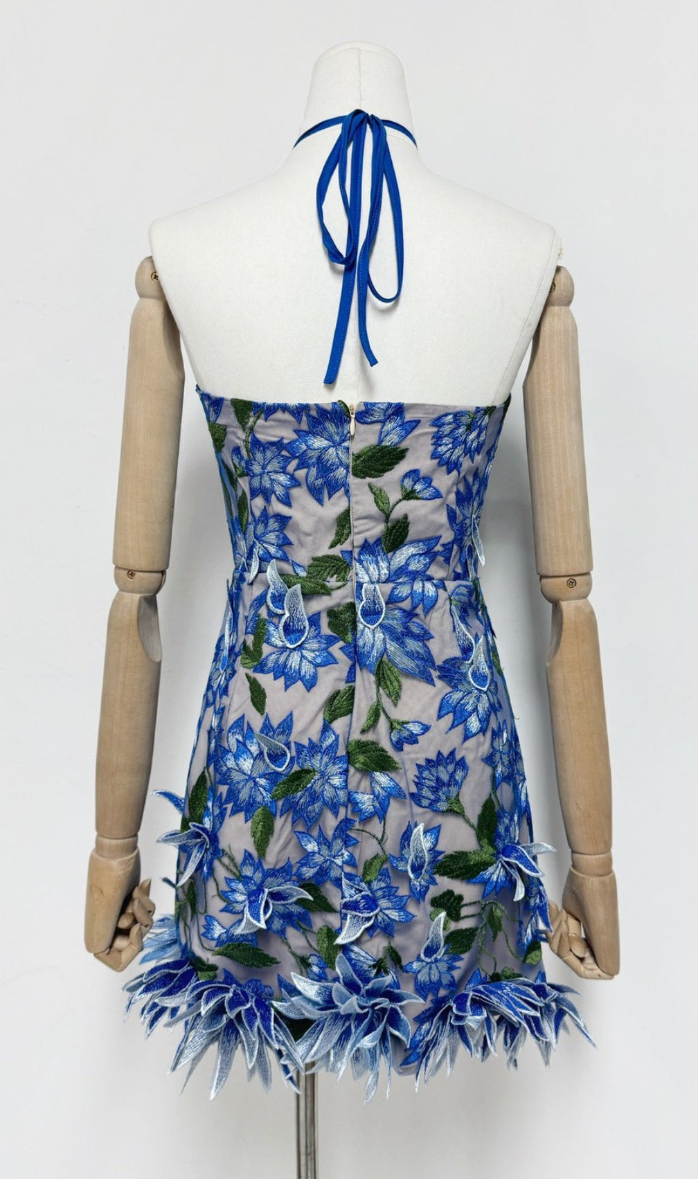 Faunia Halter Flower Mini Dress
