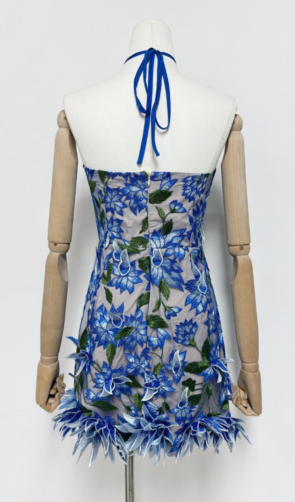 Faunia Halter Flower Mini Dress