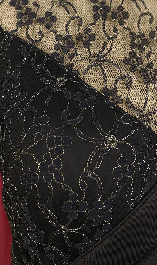 Bader Black Lace Irregular Midi Dress