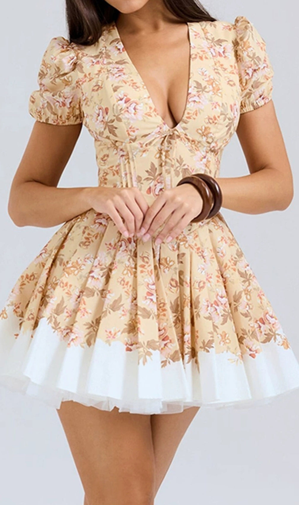 Frieda V-neck Floral Mini Dress