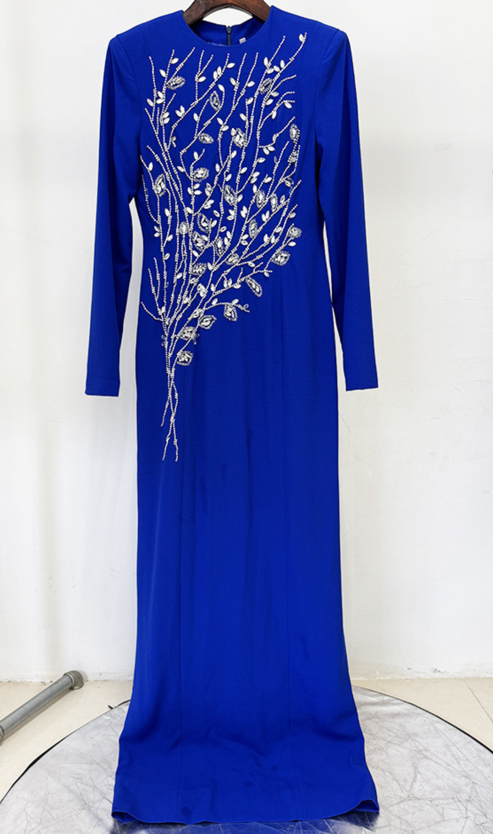 Gaiana Crystal Long Sleeve Maxi Dress