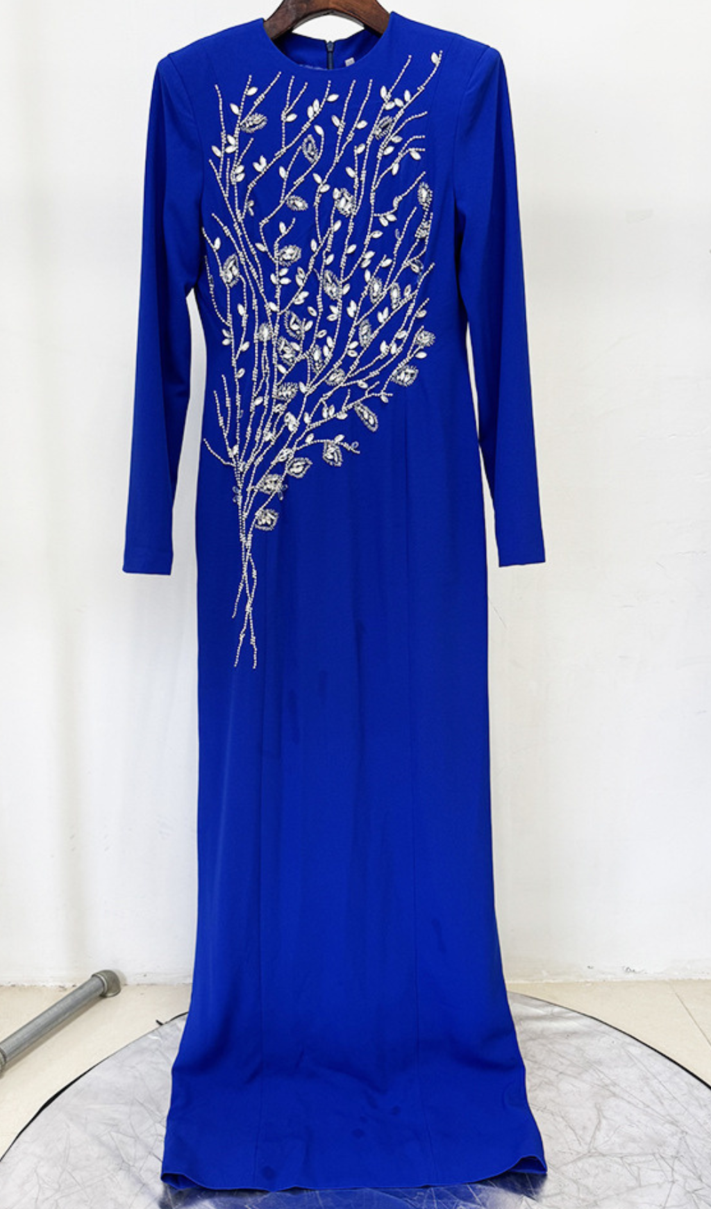 Gaiana Crystal Long Sleeve Maxi Dress