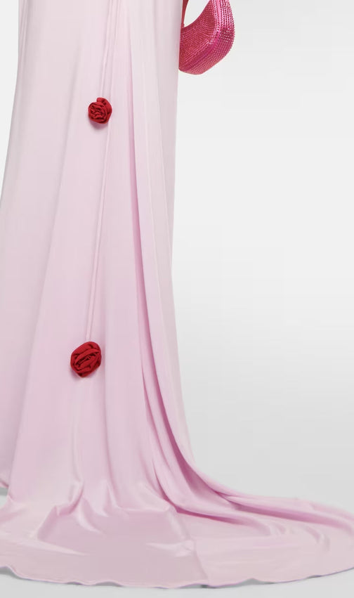 Asta Floral-Appliqué Gown