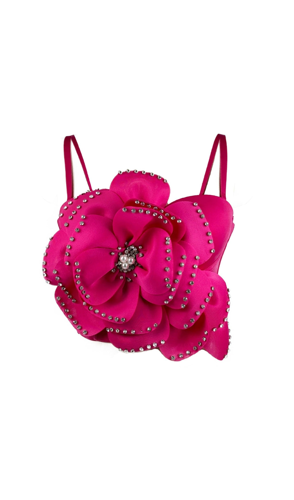 Clara Flower Rhinestone Top