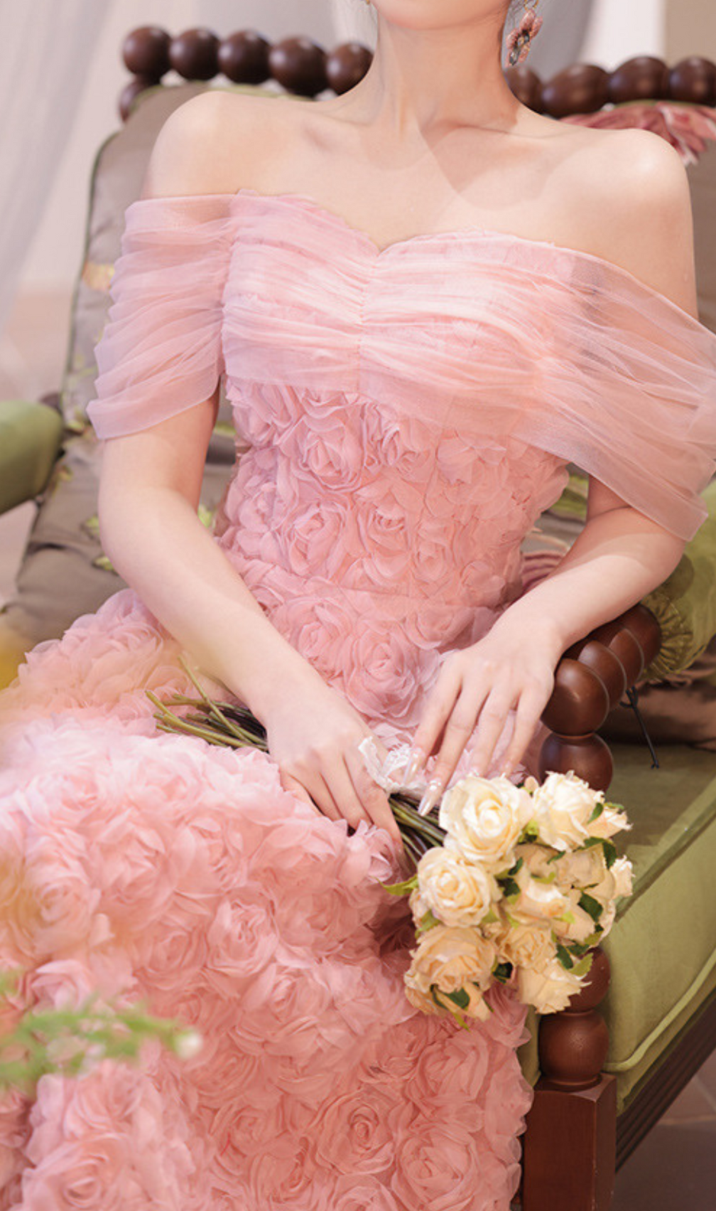 Giovani Pink Flower Midi Dress