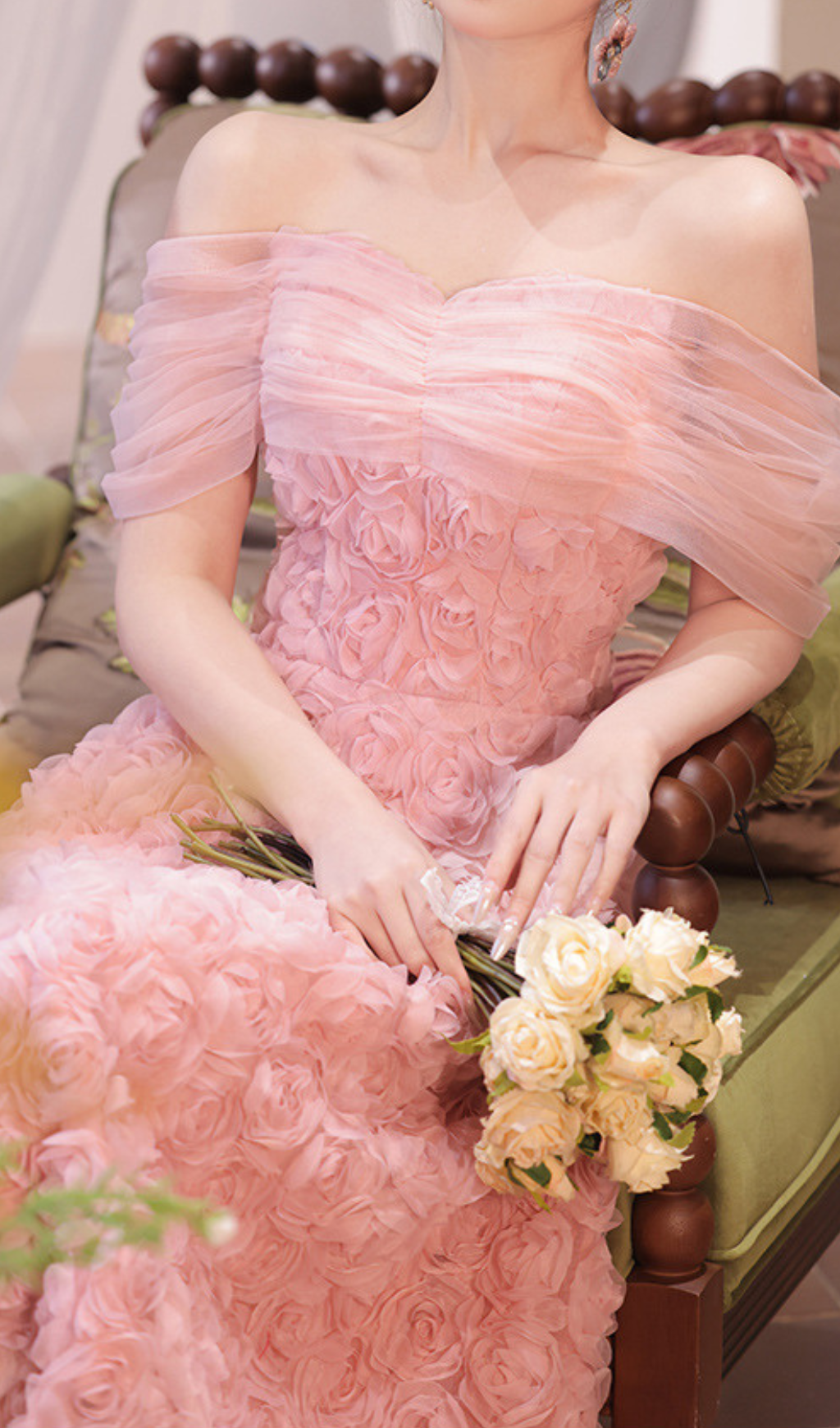 Giovani Pink Flower Midi Dress