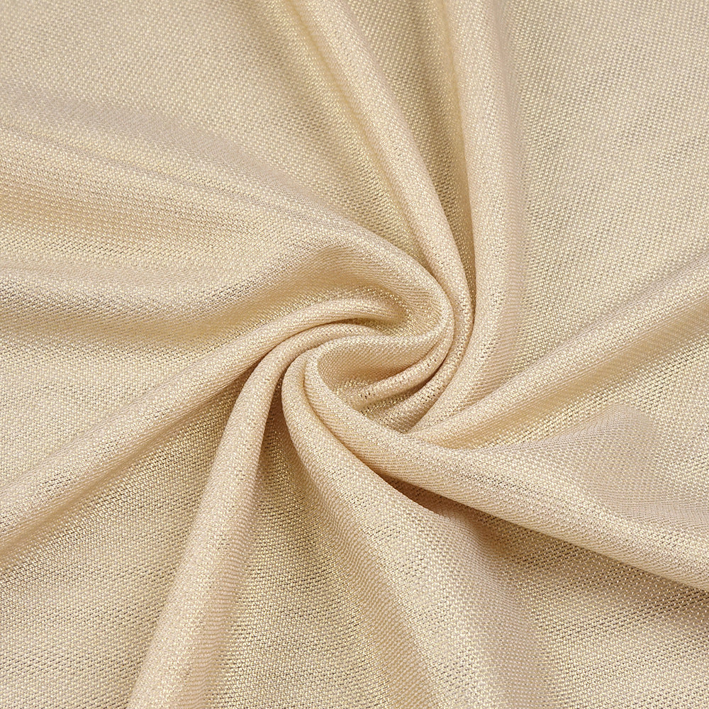 Julianna Gold Glamour: Halter Cutout Maxi Dress with Floral Embellishment