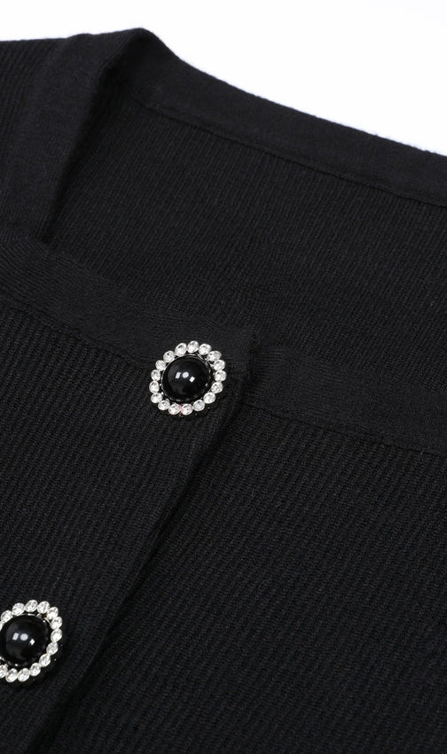 The June Knit Midi Dress: Elegant Ribbed Style with Embellished Belt