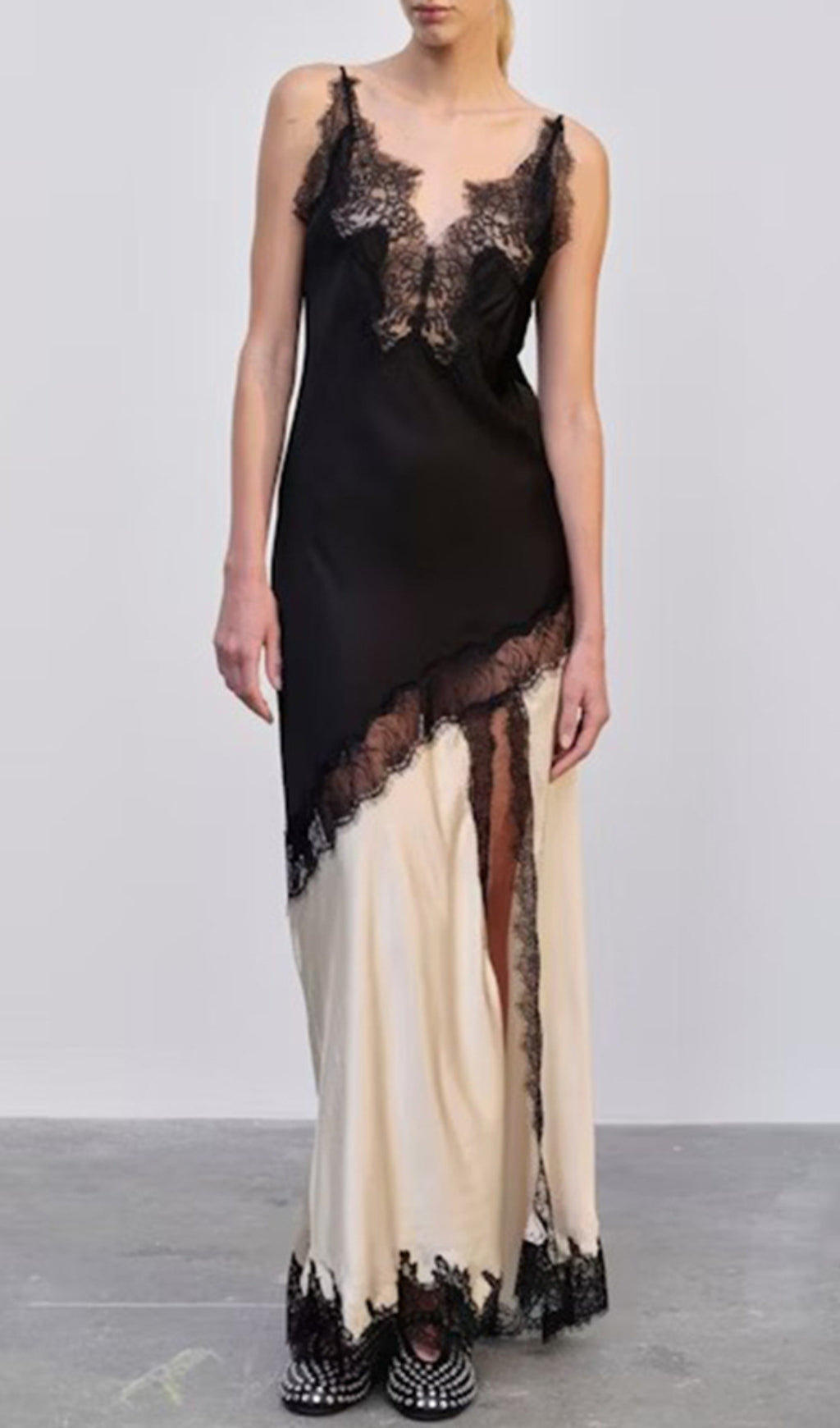 Easter Black Lace Maxi Dress