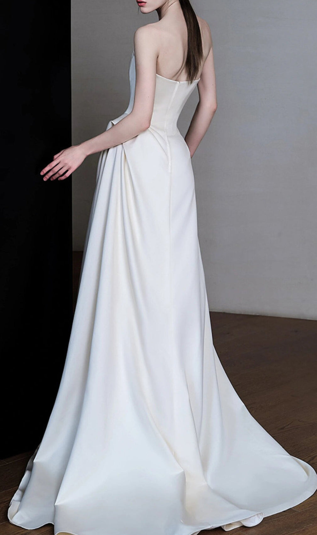 Avia White Satin Corset Wedding Dress