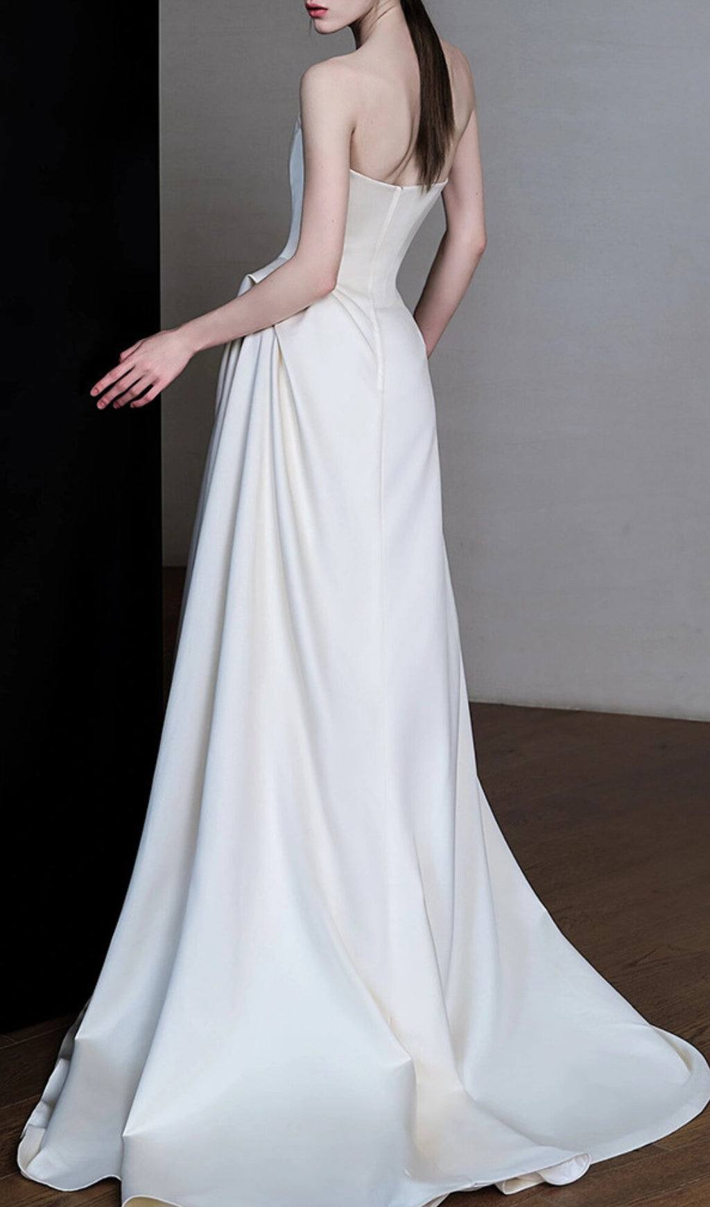 Avia White Satin Corset Wedding Dress