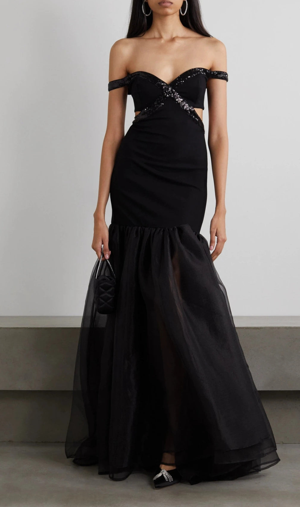 Dosia Black Bandage Maxi Dress