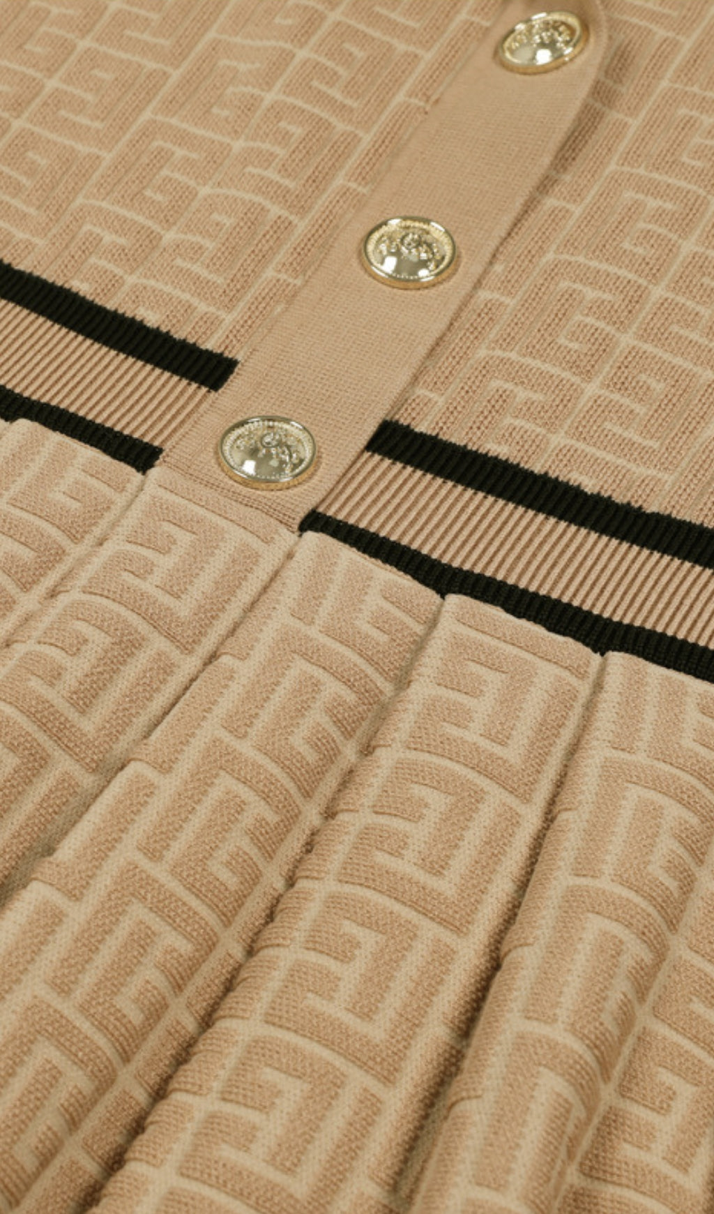 Ehud Khaki Knit Mini Dress