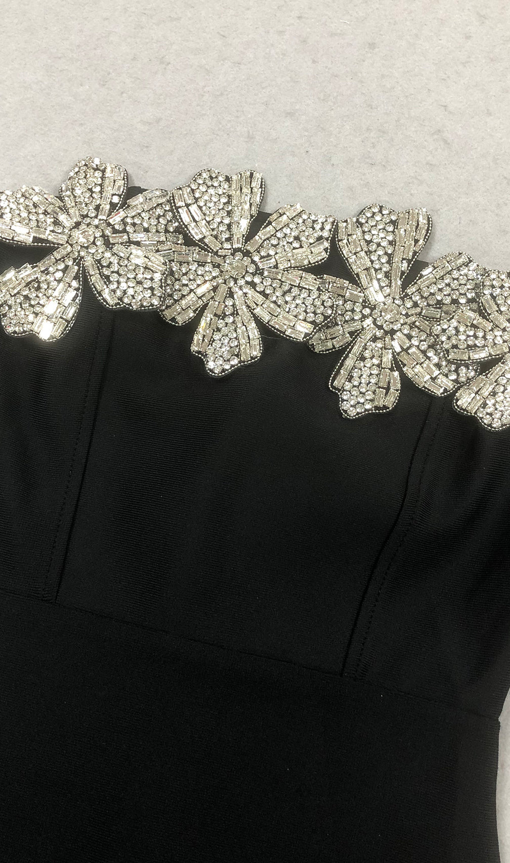 Delyth Black Flower One-Shoulder Maxi Dress