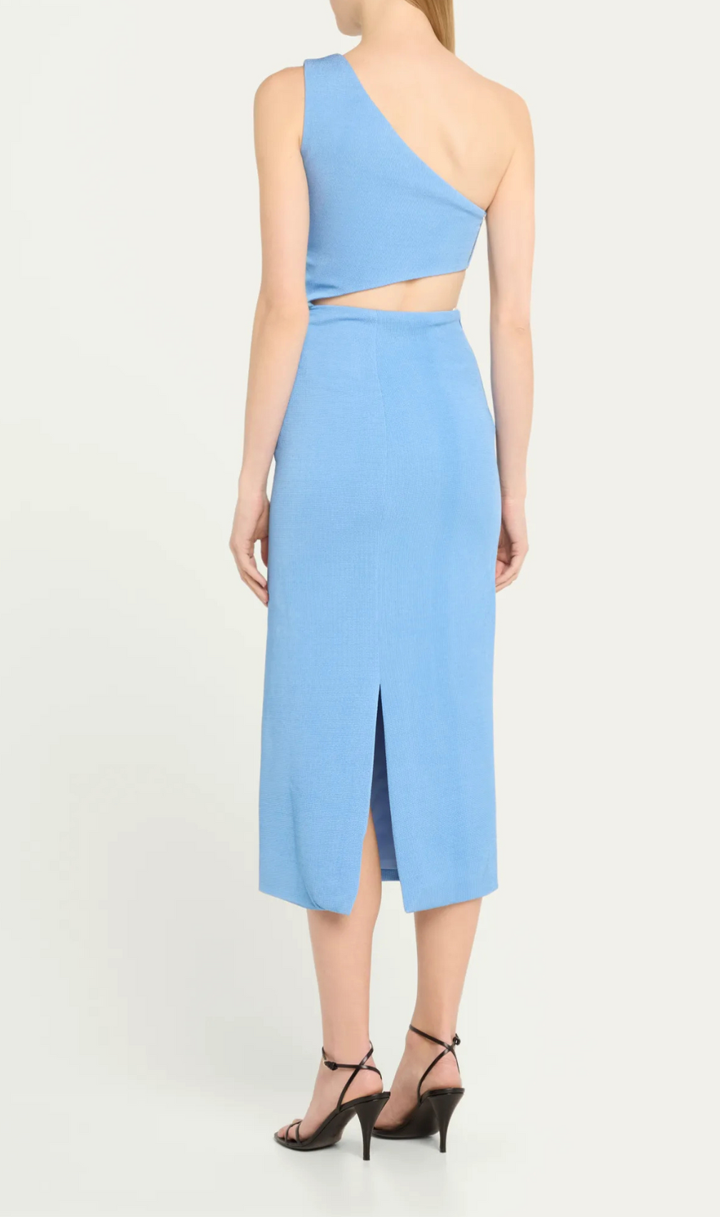 Aliyah Blue Flower Bandage Midi Dress