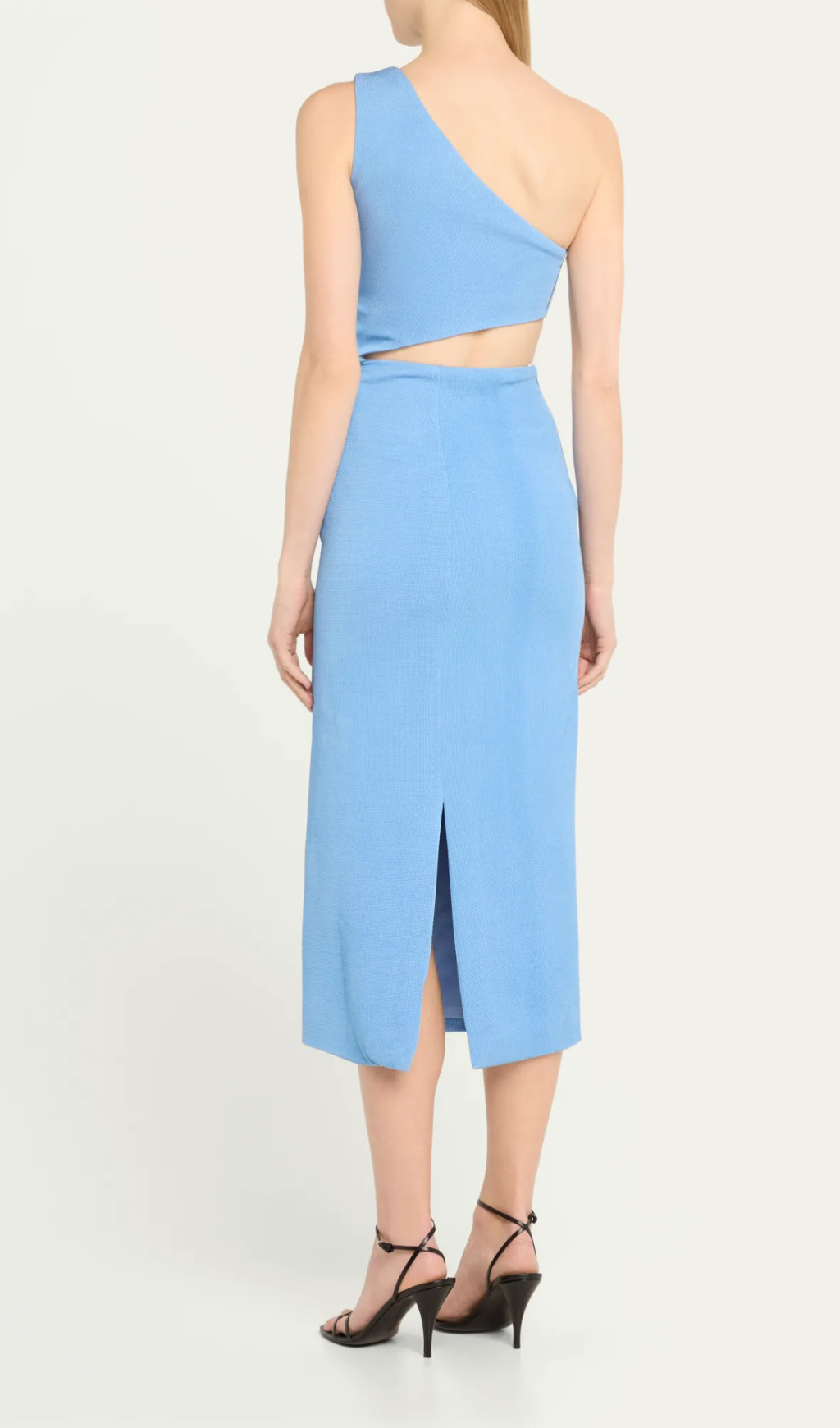 Aliyah Blue Flower Bandage Midi Dress