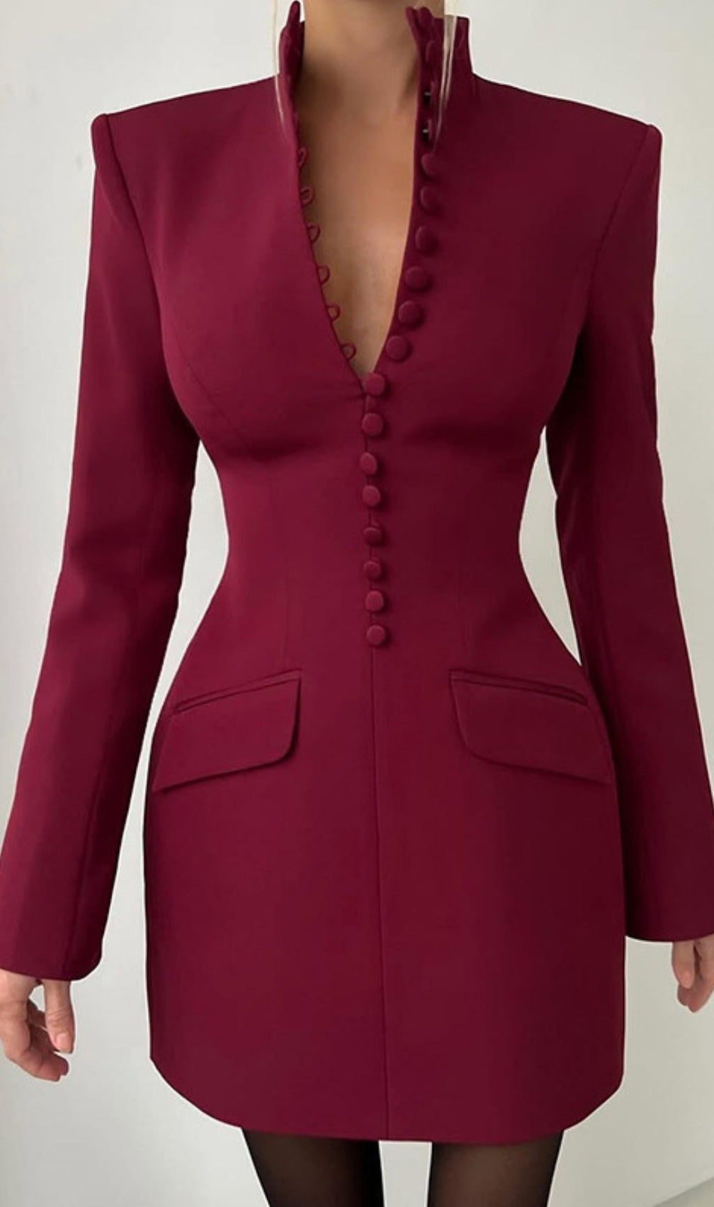 Hornfels Tailored Black Blazer Mini Dress | Power Chic for Women