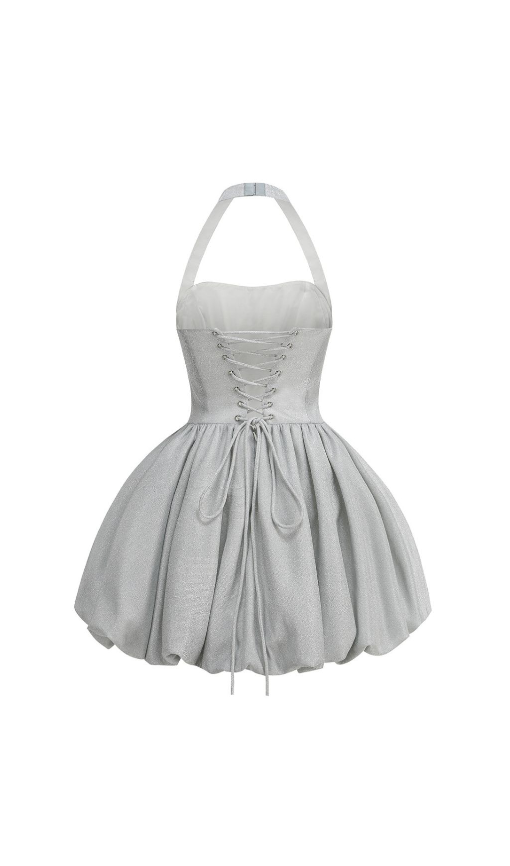 Jerrod Grey Sparkle Halter Bubble Mini Dress - Glam Party Ready