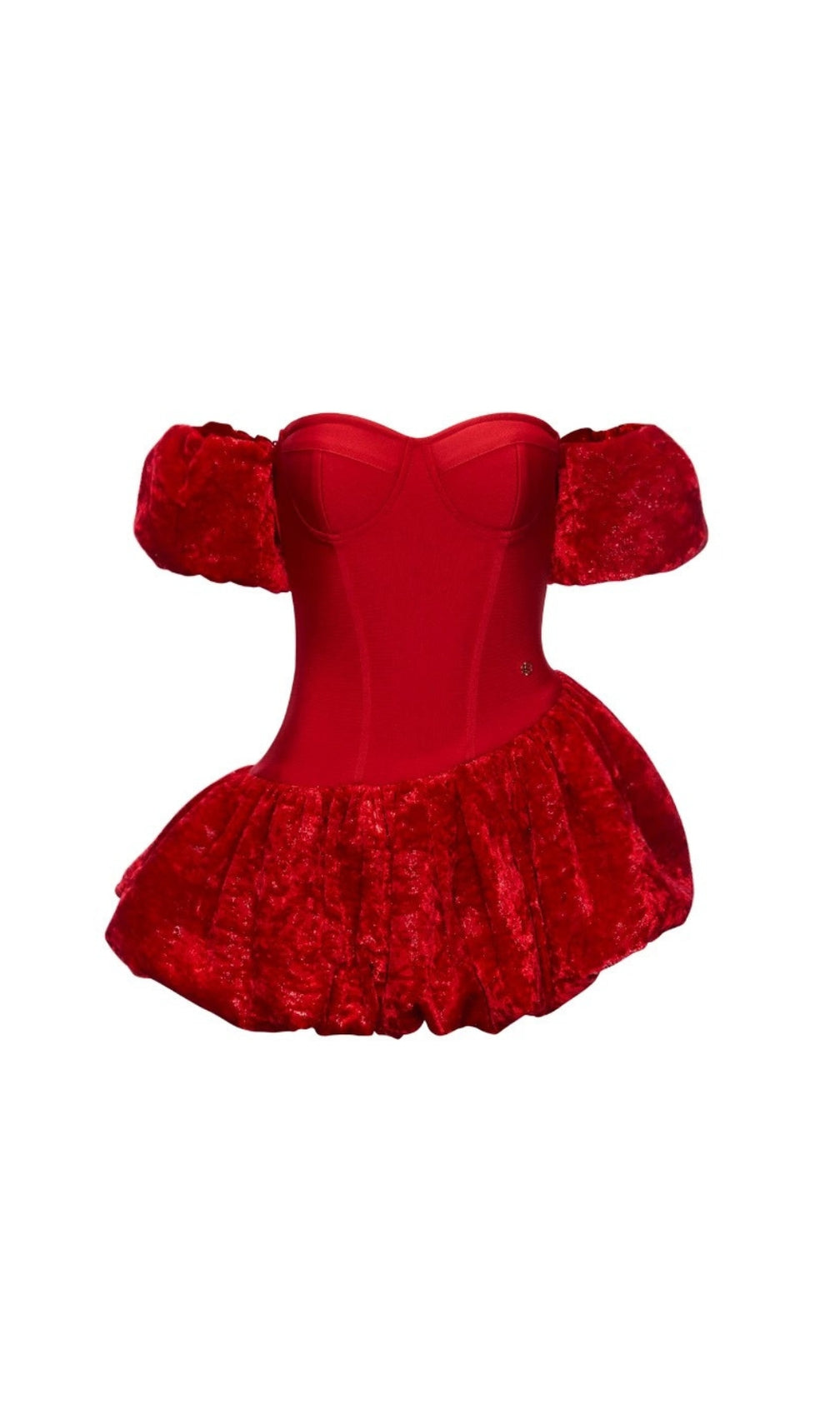 Dalinda Red Off-Shoulder Mini Dress