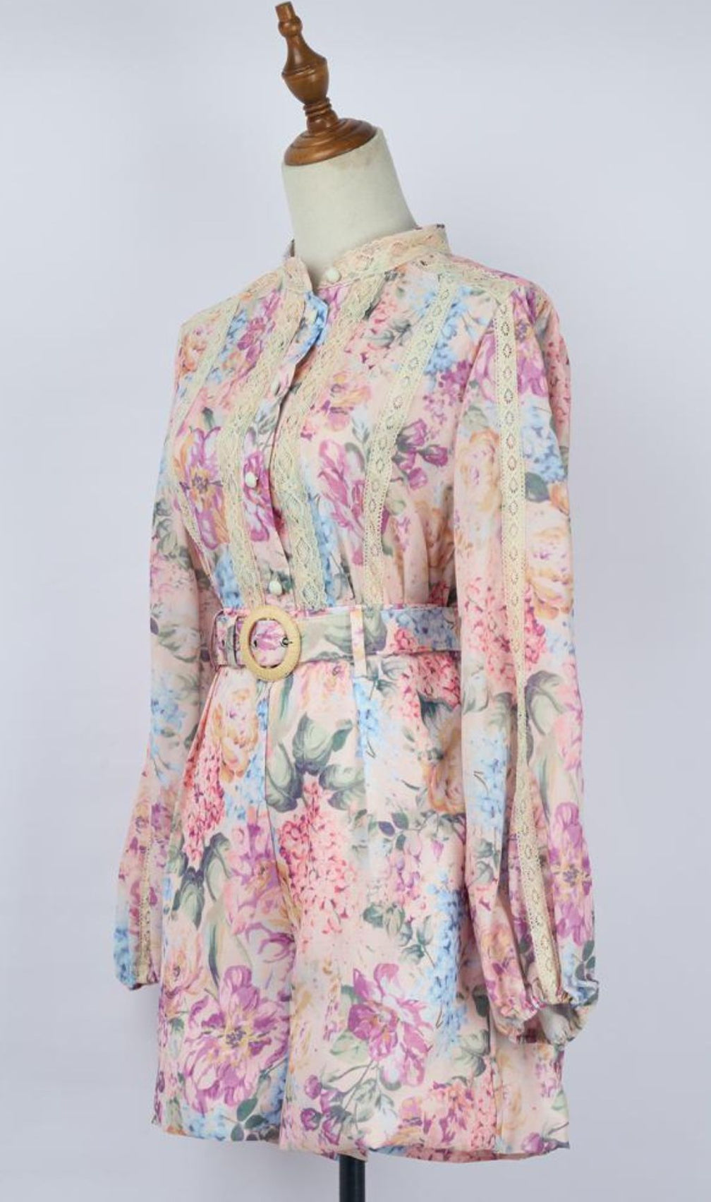 Gypsy Floral Long Sleeve Shirt & Shorts Set