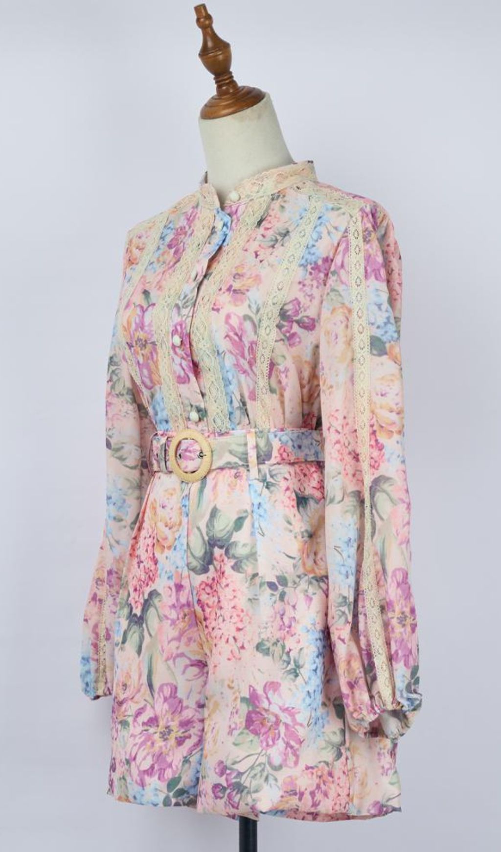 Gypsy Floral Long Sleeve Shirt & Shorts Set