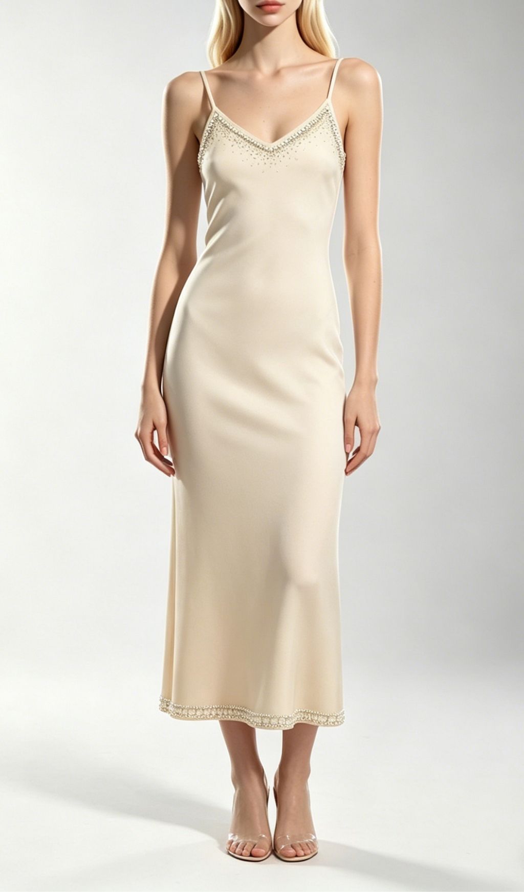 Kinsey Apricot Diamante Knit Cardigan & Midi Dress Set
