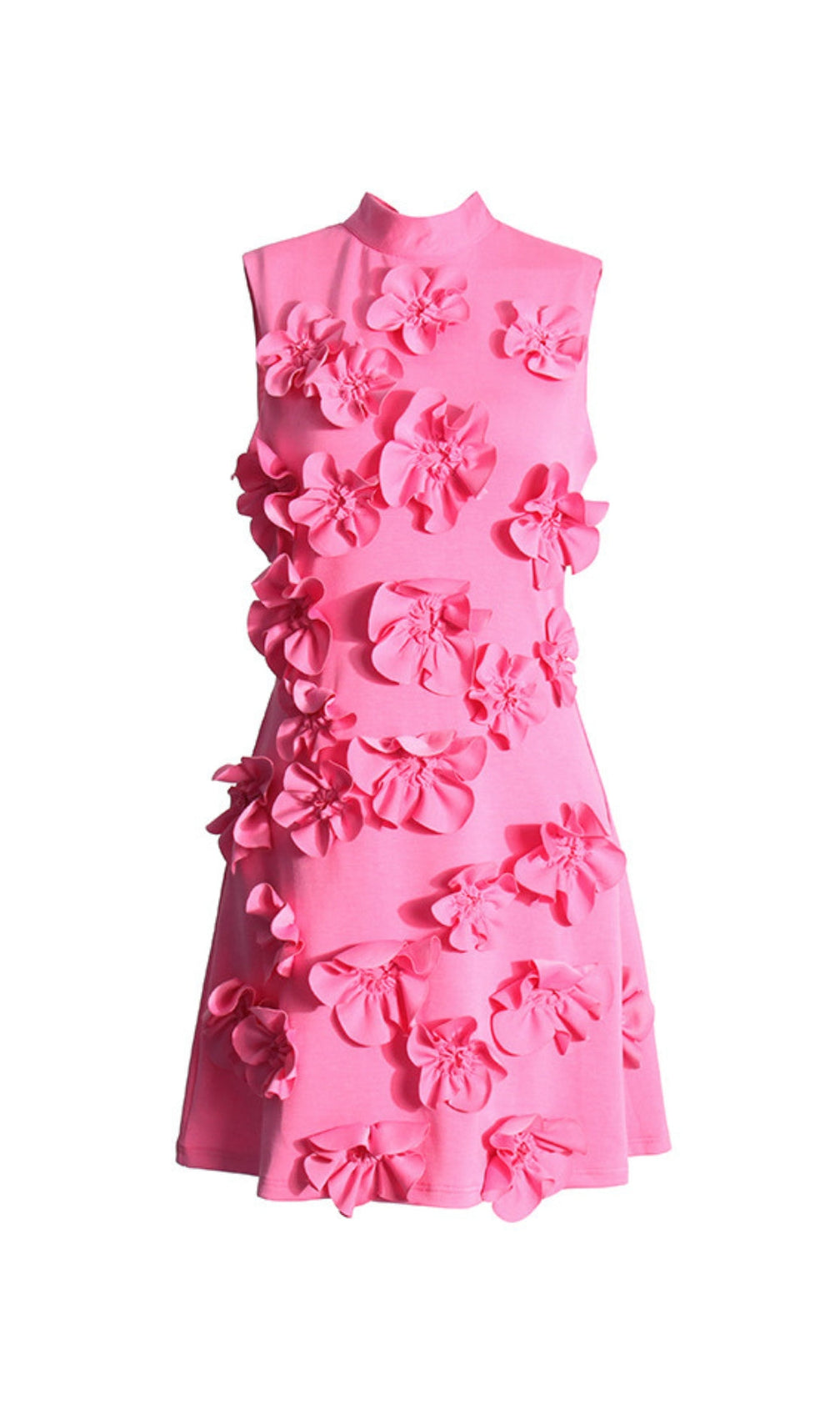 Awentia Pink Flower Mini Dress