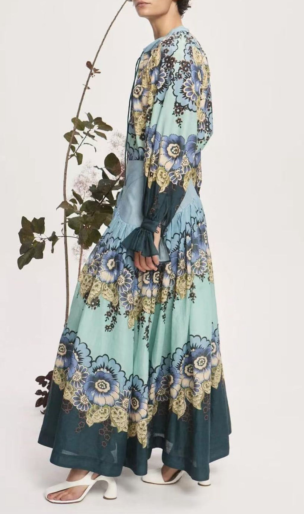 Farica Flower Printed Two-Piece Set