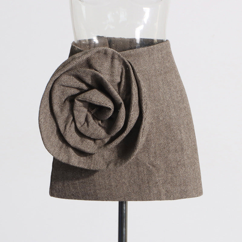 Andarta 3D Flower Mini Skirt