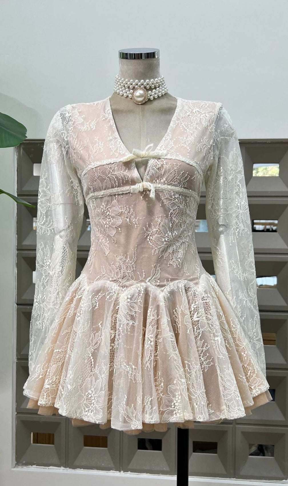 Itsuki Lace Long Sleeve Mini Dress