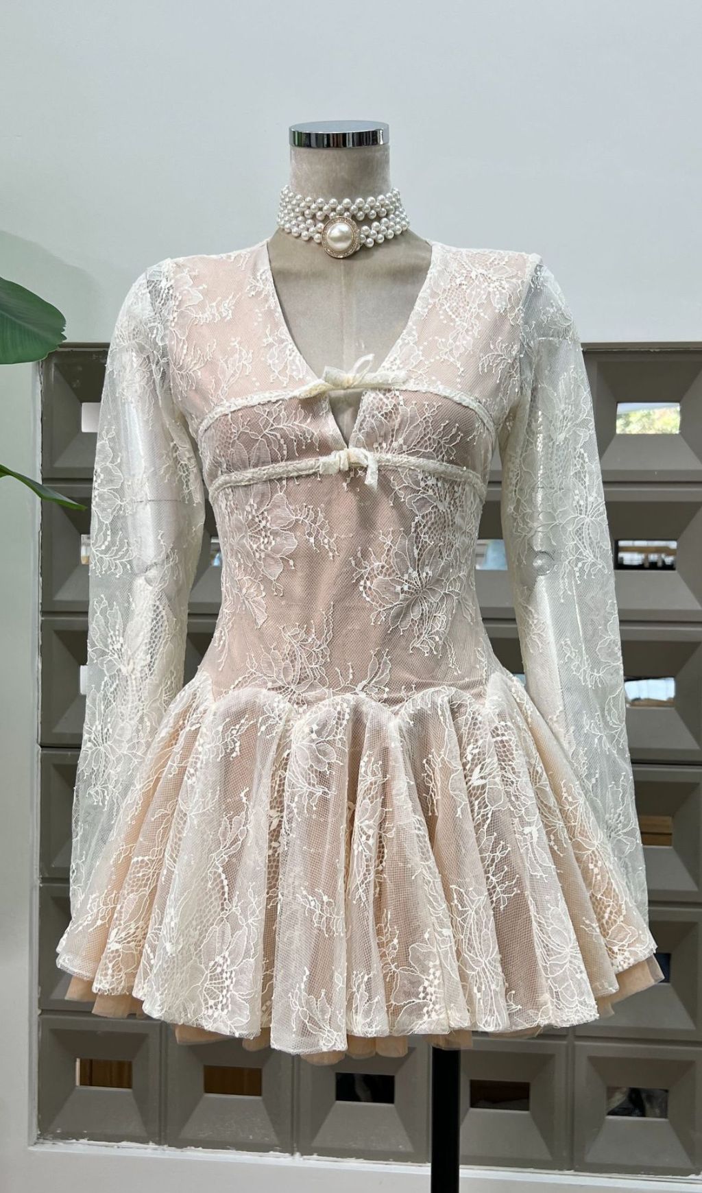 Itsuki Lace Long Sleeve Mini Dress