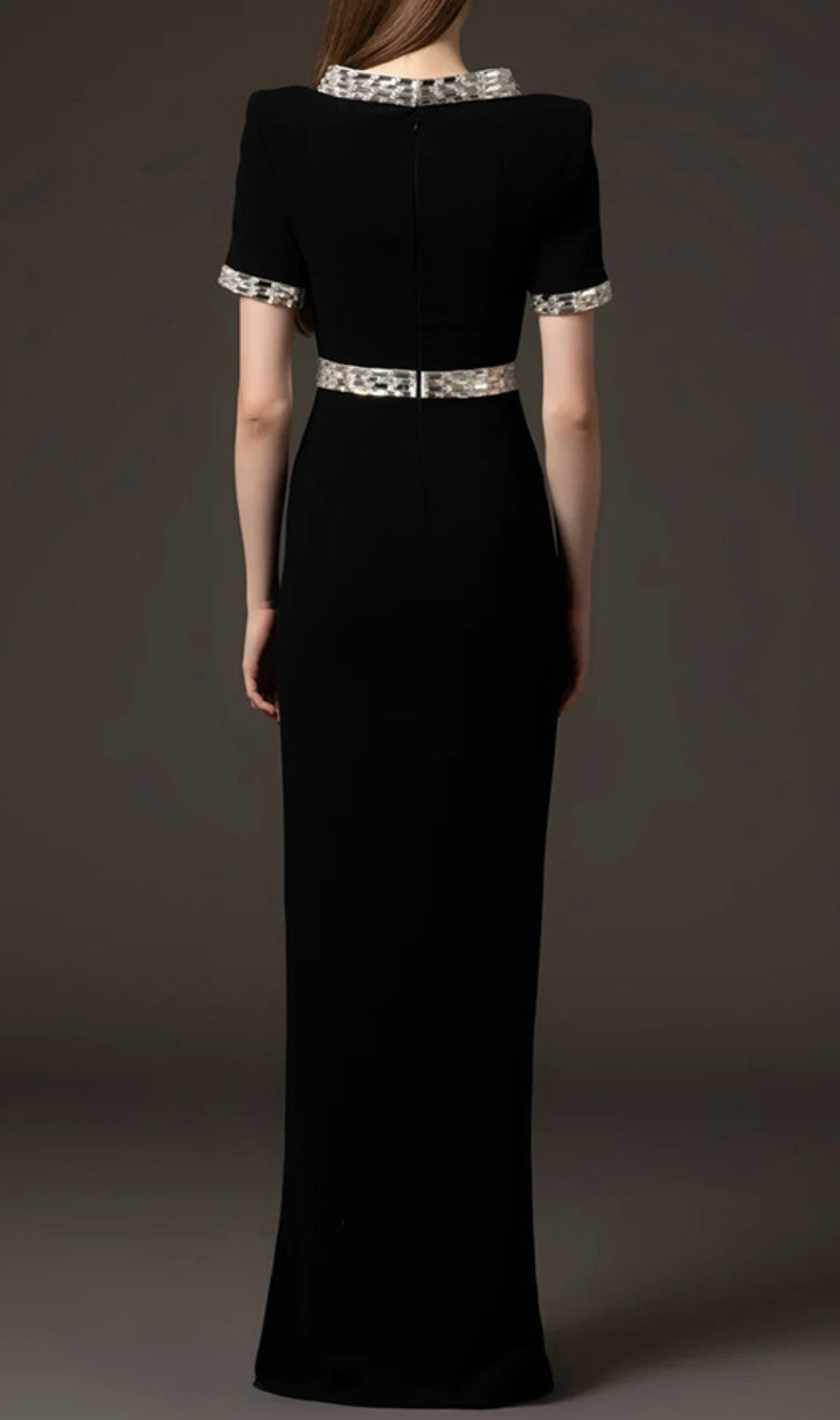 Euterpe Black Crystal Maxi Dress